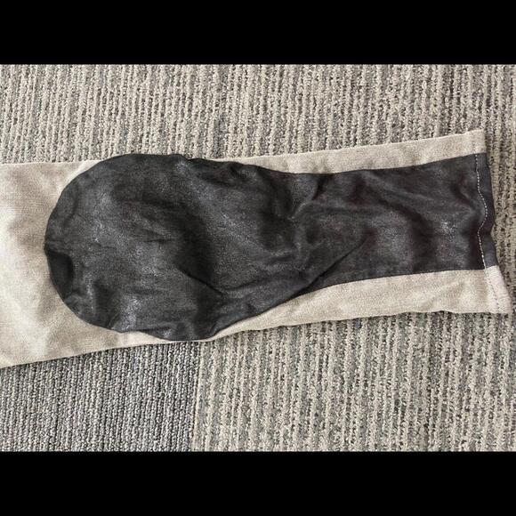 NWT New Rag & bone • moto equestrian leather sued skinny jeans 32 iron and black - Picture 4 of 8